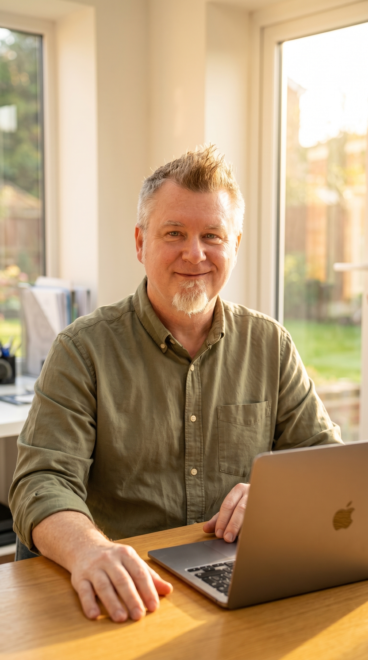 Charles Whitham at his desk