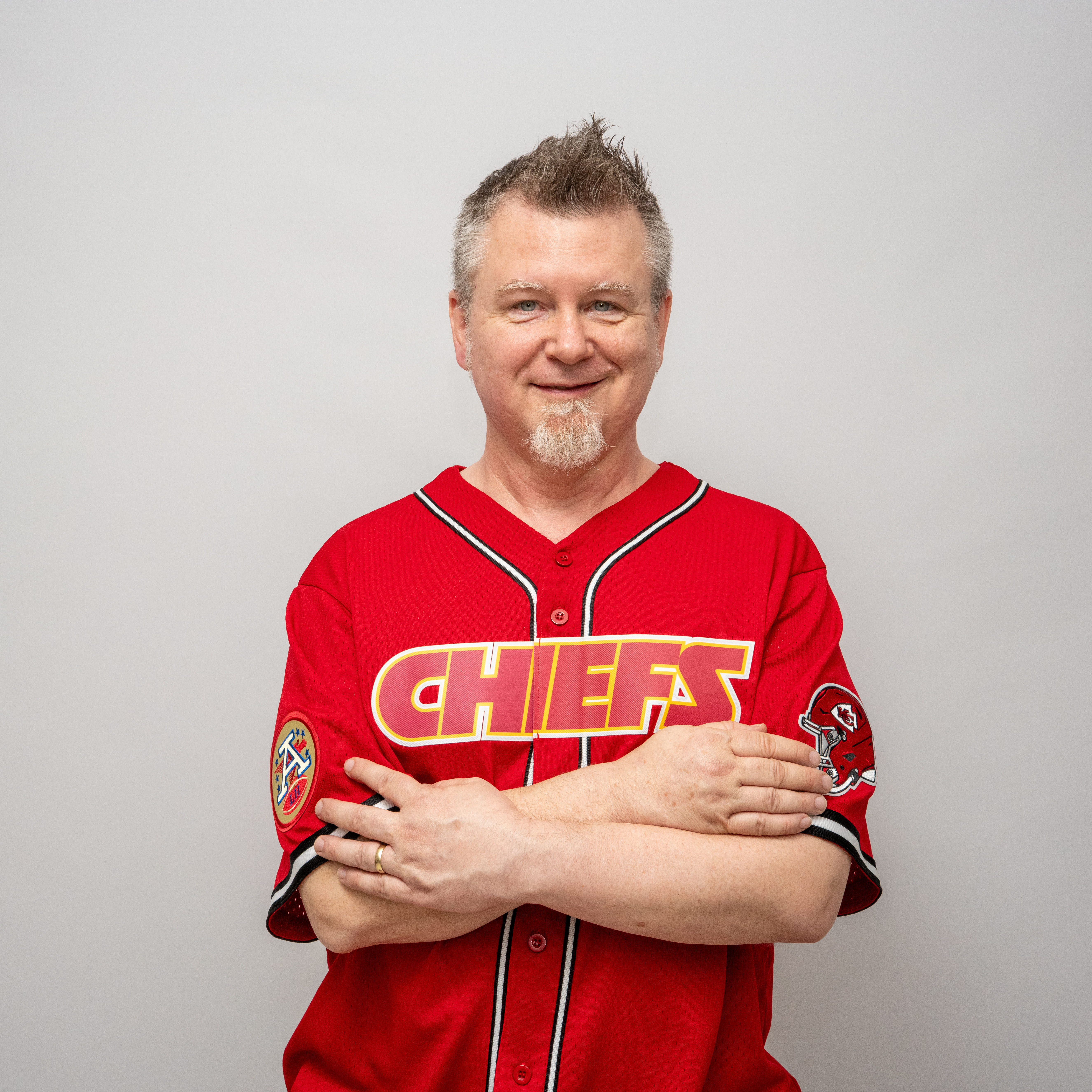 Charles Whitham in his Chiefs jersey