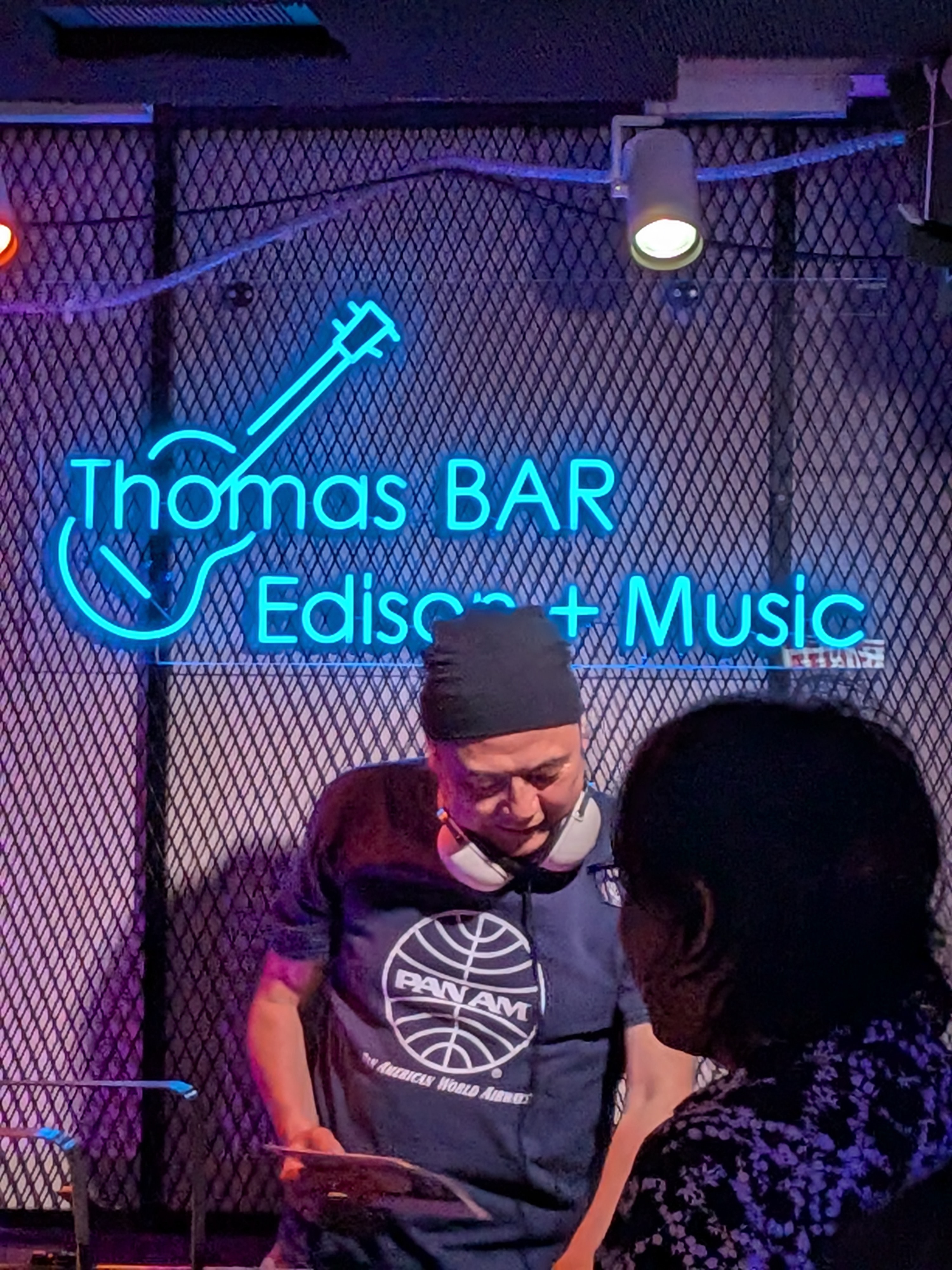 Thomas Bar Edison and Music, neon sign